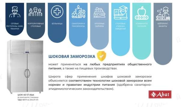 Шкаф шоковой заморозки для рыбы Abat ШОК-40-01