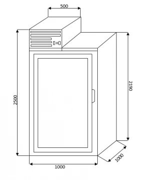 Холодильный шкаф BERK Dark Store ШХС - 1.6