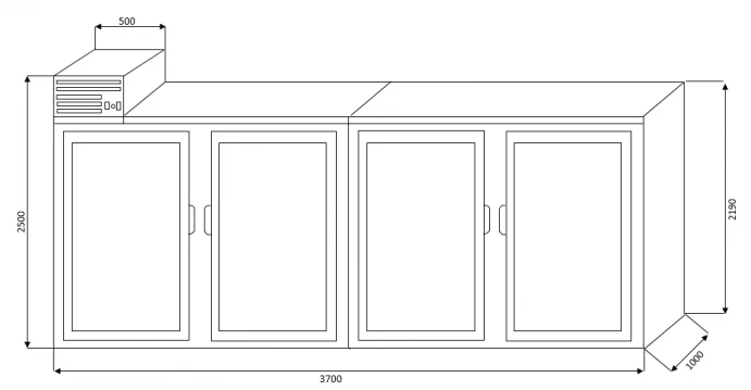 Холодильный шкаф BERK Dark Store ШХС - 4.5