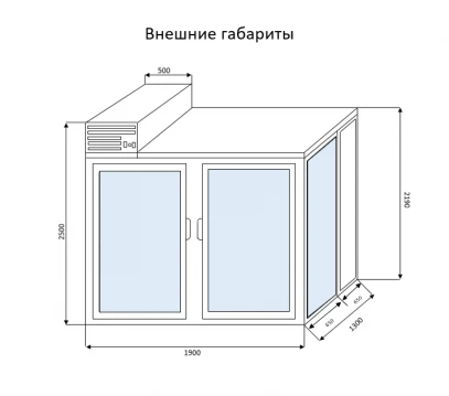 Холодильник для цветов BERK на 2 секции глубокий