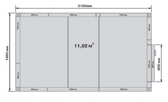 Холодильная камера Polair КХН-11,02