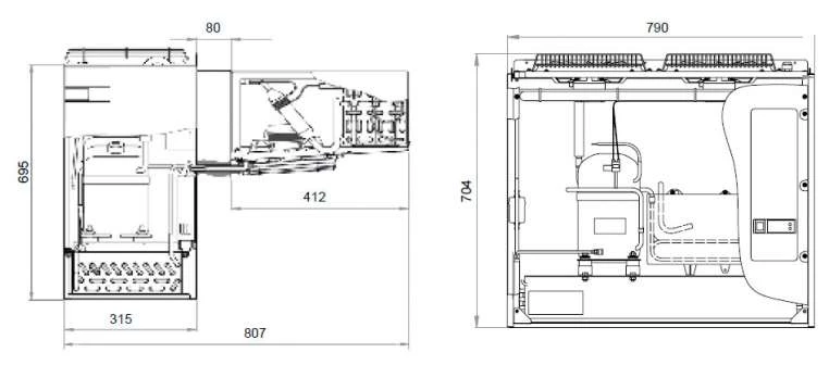 Холодильный моноблок Polair Standard MM 218 S