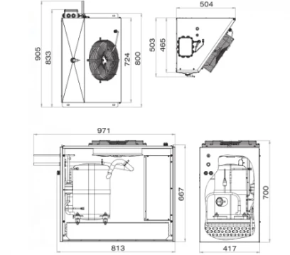 Холодильная сплит-система Polair Standard SM 337 S Холодильная сплит-система Polair Standard SM 337 S