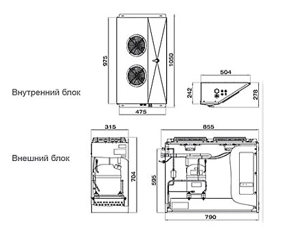 Холодильная сплит-система Polair Professionale SM 218 P Холодильная сплит-система Polair Professionale SM 218 P
