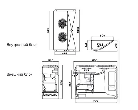 Холодильная сплит-система Polair Professionale SM 222 P Холодильная сплит-система Polair Professionale SM 222 P