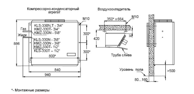 Холодильная сплит-система Ариада КMS 330T