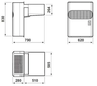 Холодильный моноблок Zanotti MGM212С572F+ шумоизоляция (38 дБ)