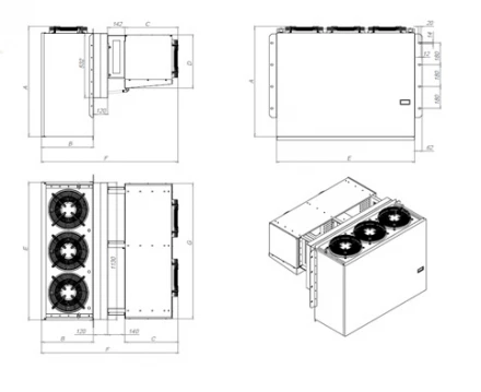 Холодильный моноблок Север BGM 425 S