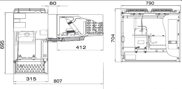 Холодильный моноблок Polair Standard MM 232 R