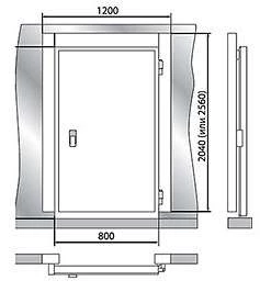 Дверной блок с распашной дверью Polair 1200*2040 - 80 мм Дверной блок с распашной дверью Polair 1200*2040 - 80 мм