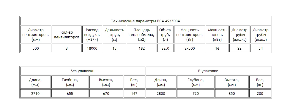 Воздухоохладитель ВСА 49/503A