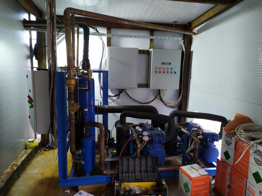 Холодильный агрегат для хранения молочной продукции