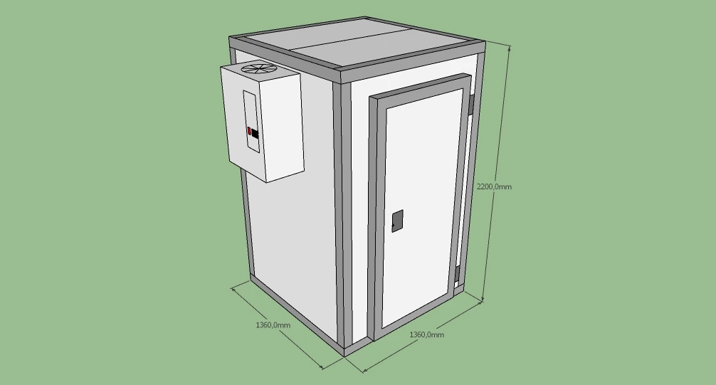 Холодильная камера Polair КХН 2.94 куб.м. (1,36 x 1,36 x 2,2 м)