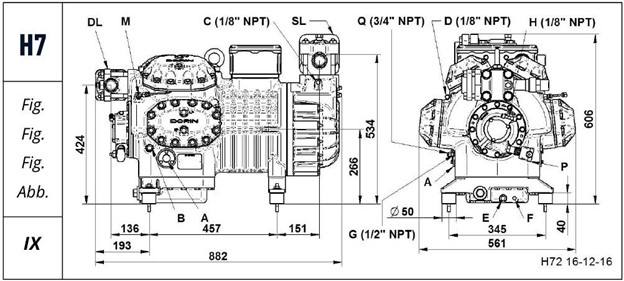 Схема компрессора Dorin H7 H5500CC