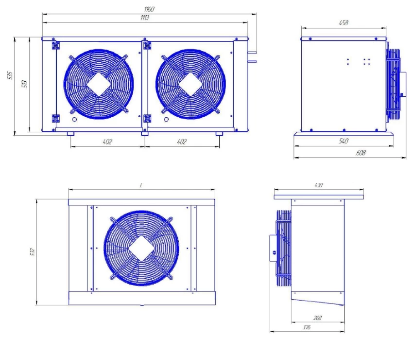 Конструкция сплит-системы Intercold LCM 434