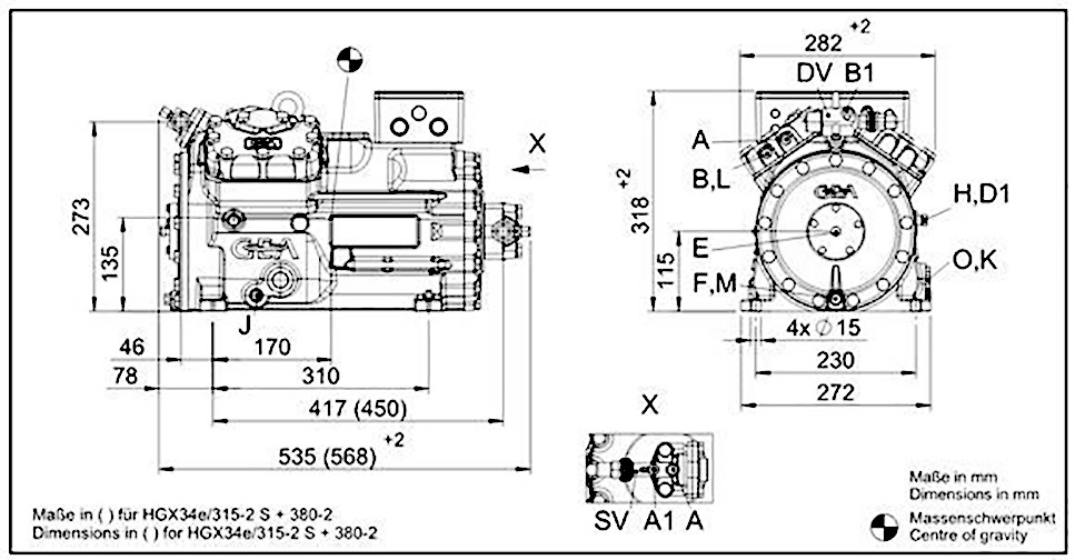 Bock HGX34e/255 4S Схема Bock HGX34e/255 4S Схема