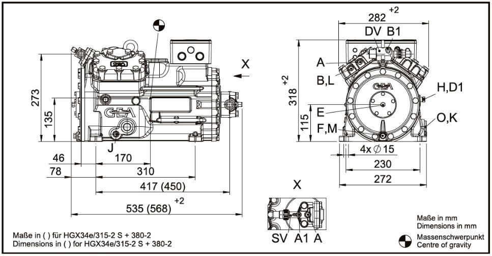 Схема компрессора Bock HGX34e/380 4S