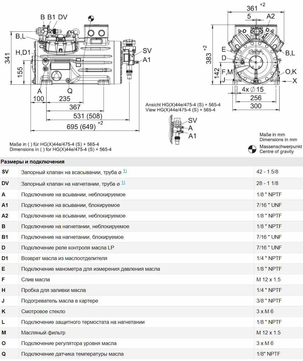 Bock HGX44e/770-4S Схема