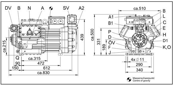 Bock HGX7/1860-4S Схема