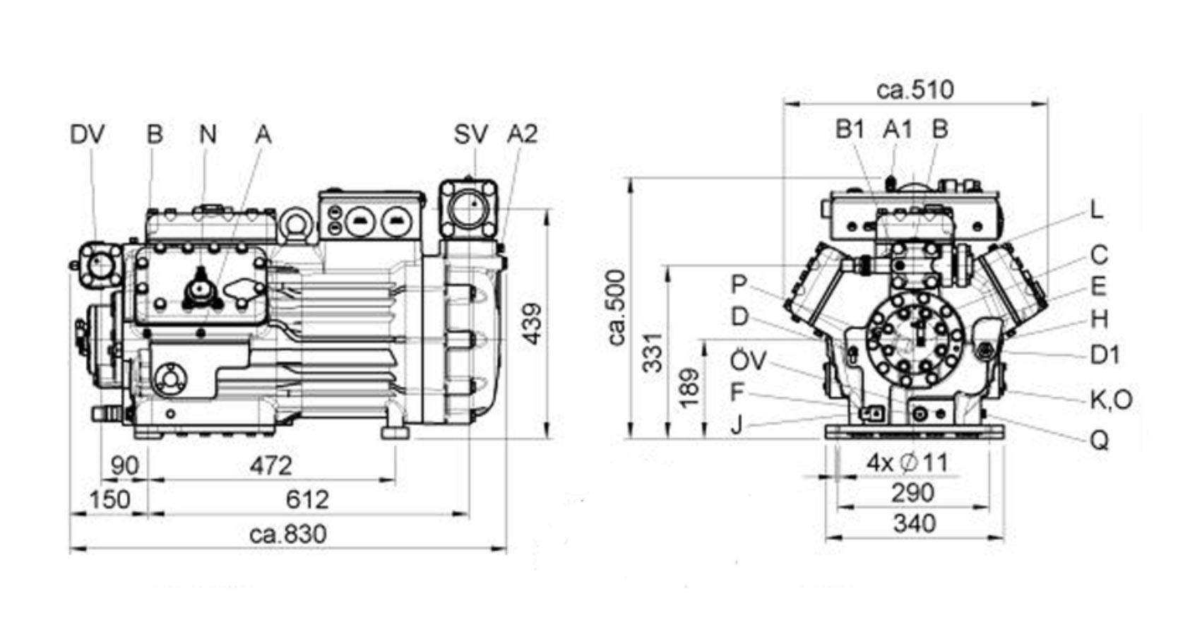 Bock HGX7/1860-4S Схема