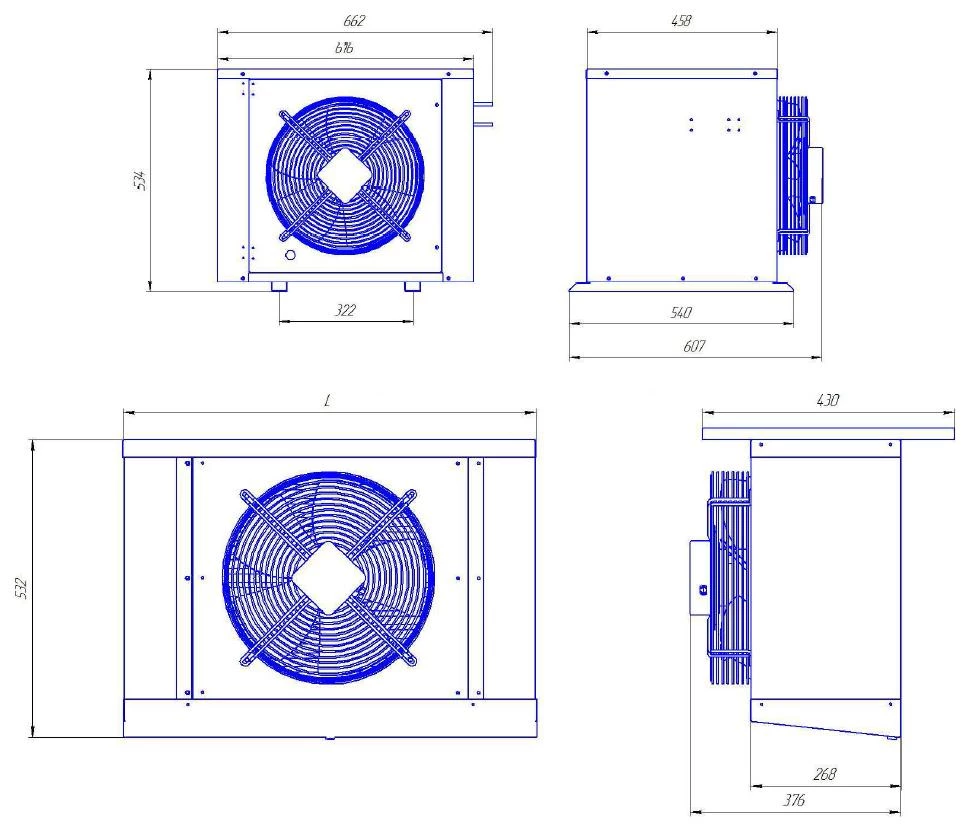 Схема низкотемпературной сплит-системы Intercold LCM 316