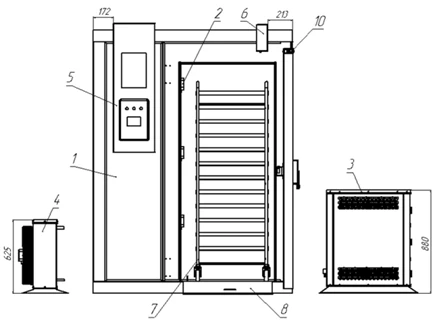 Схема камеры шоковой заморозки Polair ВСF 40.1.T2